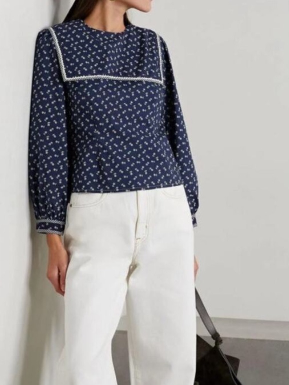 Doen organic cotton button back blouse